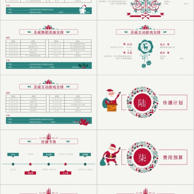 2020年圣诞节活动方案PPT模板