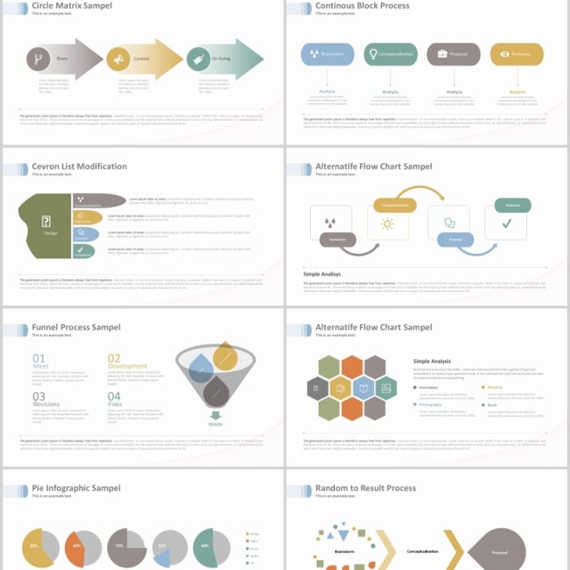 箭头流程图阶梯可视化图表PPT可插图版式设计模板Marning Powerpoint