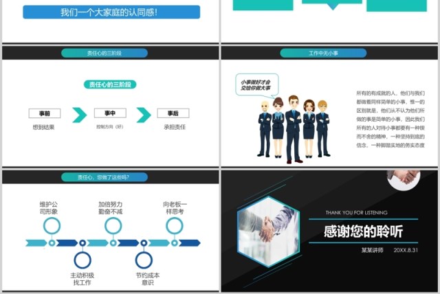 员工培训管理爱岗敬业与责任心PPT模板