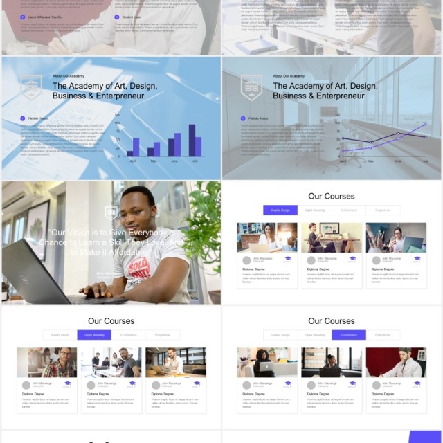 商务公司简介宣传展示PPT模板Ecademy Powerpoint Template 商务公司简介宣传展示PPT模板Ecademy Powerpoint Template