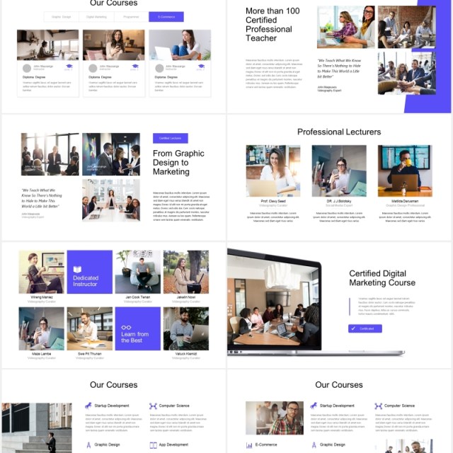 商务公司简介宣传展示PPT模板Ecademy Powerpoint Template