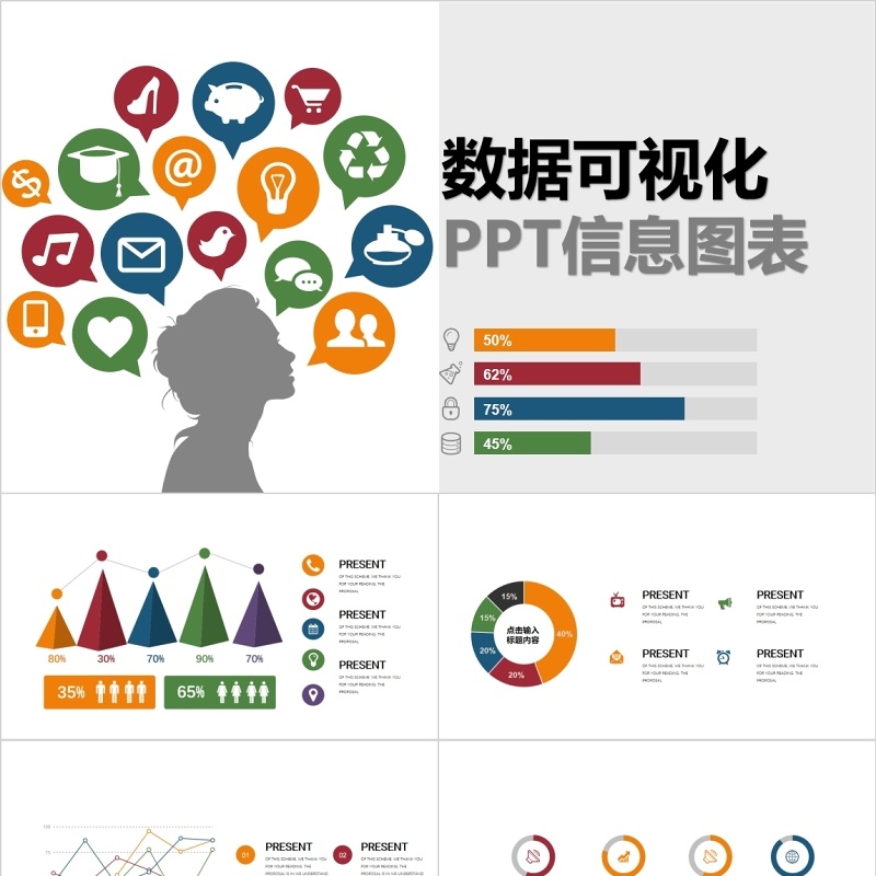 数据可视化PPT信息图表模板
