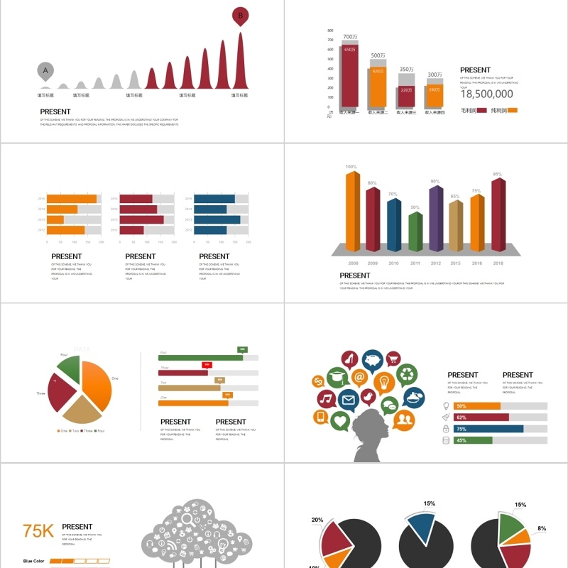 数据可视化PPT信息图表模板