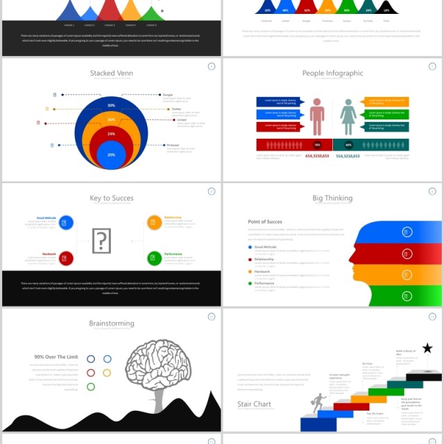 创意领奖颁奖台阶成功阶梯图表PPT可插图排版模板Anting - Powerpoint Template