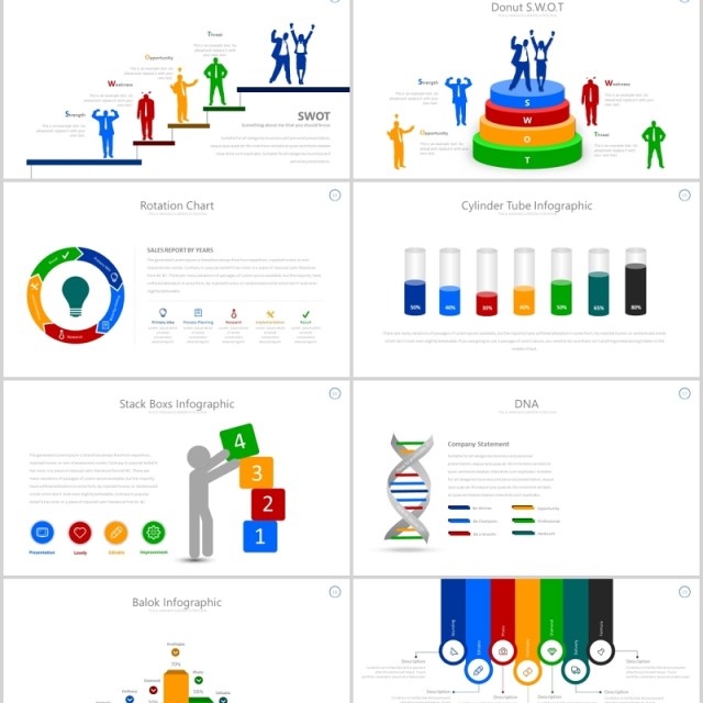 创意领奖颁奖台阶成功阶梯图表PPT可插图排版模板Anting - Powerpoint Template