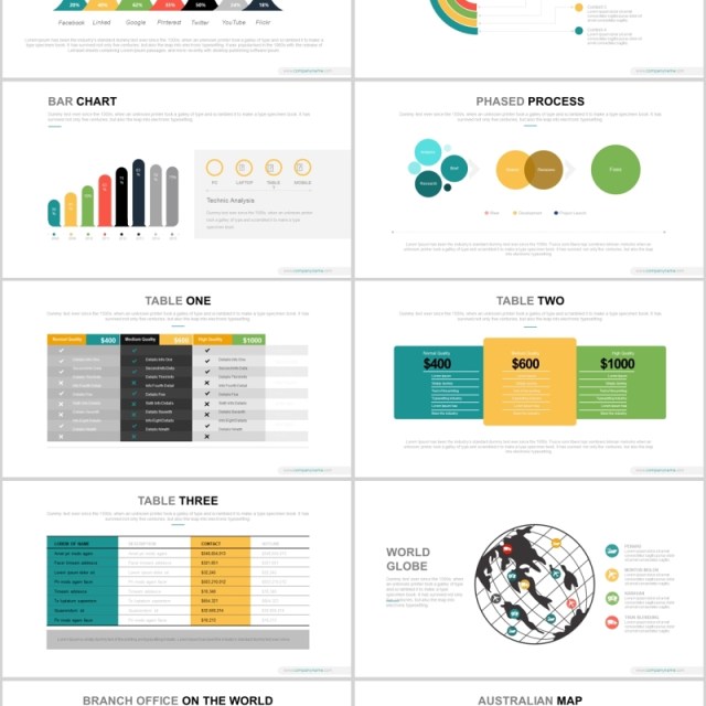 数据图表分析工作通用PPT模板Terompet - Powerpoint Template