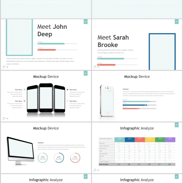 商务公司简介版式PPT模板Folio Powerpoint Template