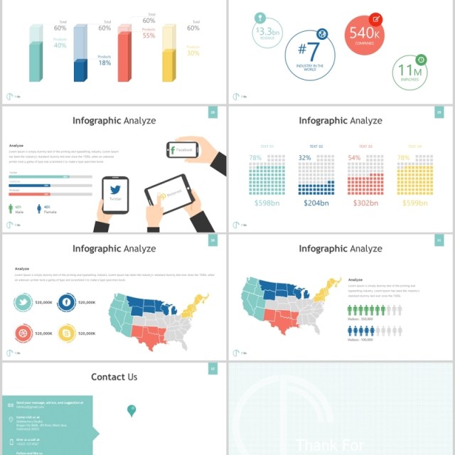 商务公司简介版式PPT模板Folio Powerpoint Template 商务公司简介版式PPT模板Folio Powerpoint Template
