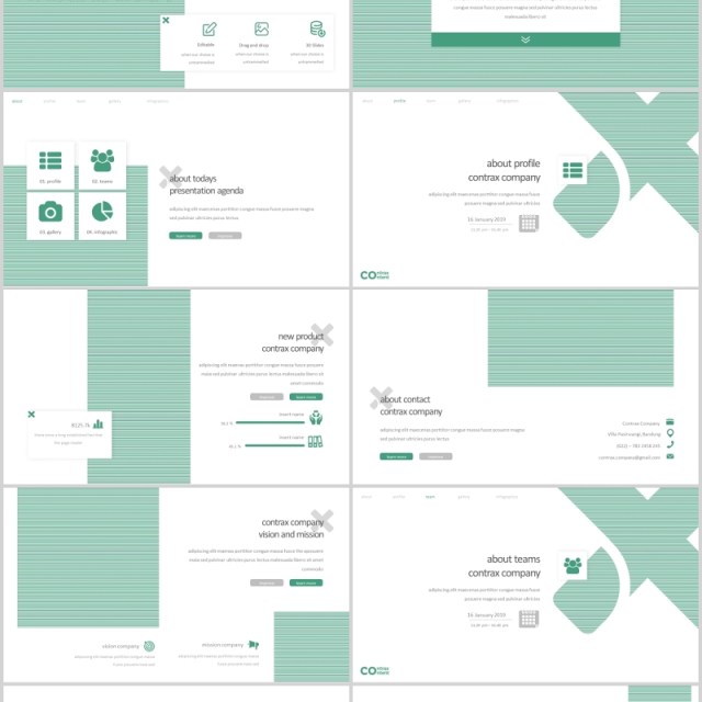 公司简介产品策划项目工作汇报PPT模板版式设计Contrax - Powerpoint Template 公司简介产品策划项目工作汇报PPT模板版式设计Contrax - Powerpoint Template