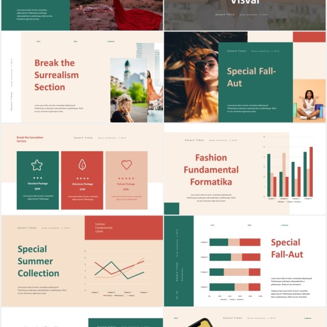 时尚优雅模特摄影展示PPT模板IBIZA - Stylish & Elegant Powerpoint Template