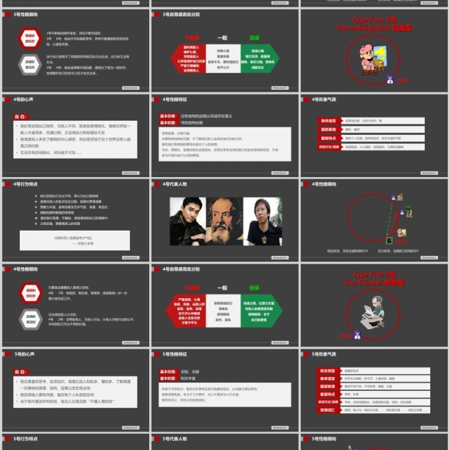 深色九型人格与领导力教育培训课件PPT模板