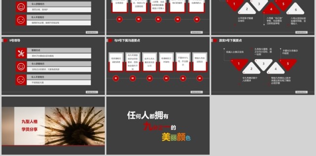 深色九型人格与领导力教育培训课件PPT模板 深色九型人格与领导力教育培训课件PPT模板