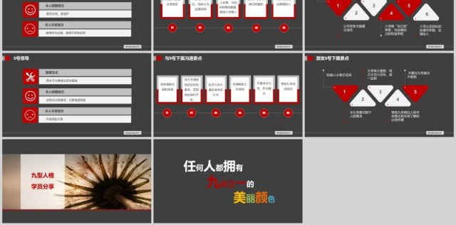 深色九型人格与领导力教育培训课件PPT模板