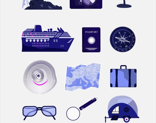 10套户外旅游旅行度假人物物品插画矢量素材 10套户外旅游旅行度假人物物品插画矢量素材