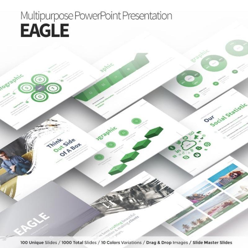 多功能PPT信息演示模板EAGLE ultipurpose PowerPoint Presentation Template