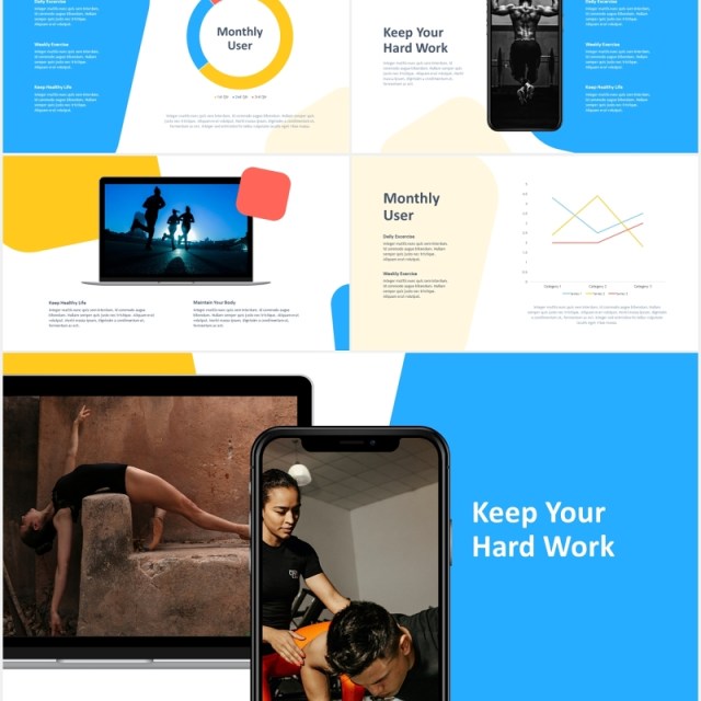 多用途户外运动健身展示宣传PPT模板motus multipurpose powerpoint template