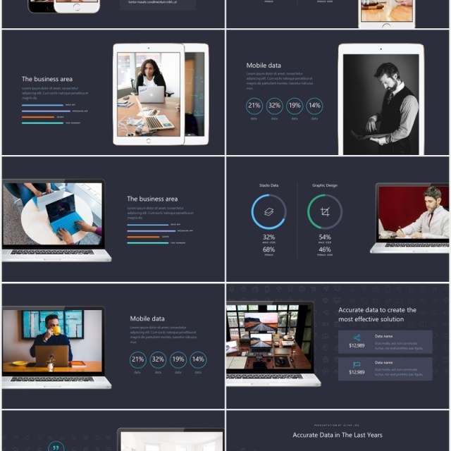 商业互联网技术项目宣传展示PPT模板tech powerpoint template