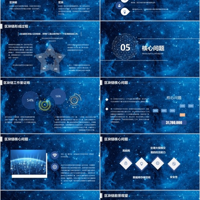 区块链商业策划项目介绍PPT模板