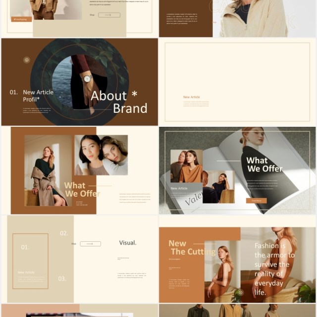 设计师作品集展示PPT图片排版模板soffie stylist powerpoint template 设计师作品集展示PPT图片排版模板soffie stylist powerpoint template