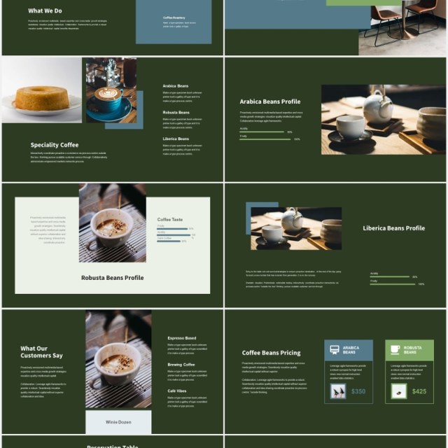 绿色商业咖啡店宣传介绍PPT模板Leoma-Coffee Shop Powerpoint 绿色商业咖啡店宣传介绍PPT模板Leoma-Coffee Shop Powerpoint