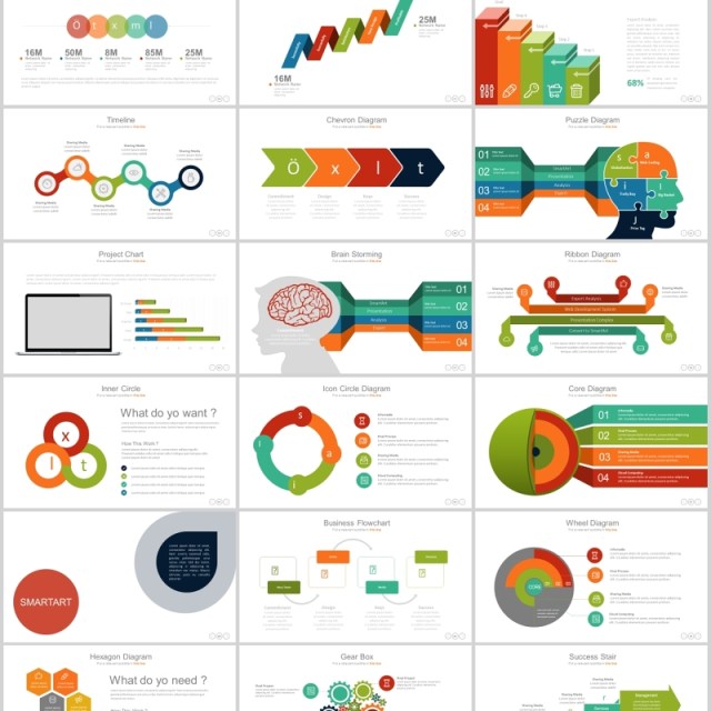 多功能超实用商务可视化图表PPT可插图排版模板素材Dealova - Creative Powerpoint