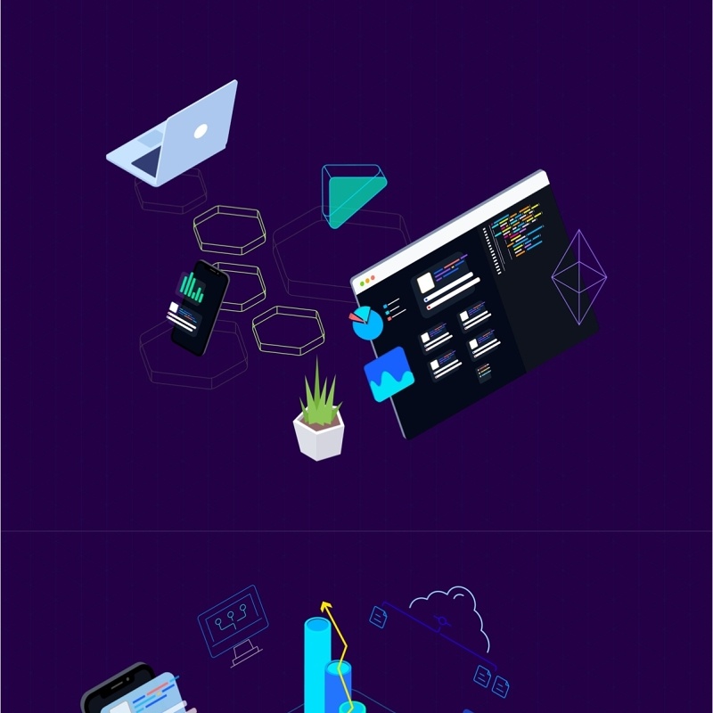 区块链平台2.5D等距插画矢量素材等距图 Blockchain Platform Isometric Illustration 区块链平台2.5D等距插画矢量素材等距图 Blockchain Platform Isometric Illustration
