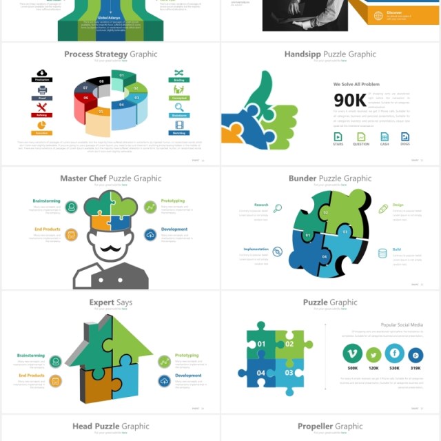 商务拼图工作通用PPT信息图表模板素材pappat powerpoint template 商务拼图工作通用PPT信息图表模板素材pappat powerpoint template