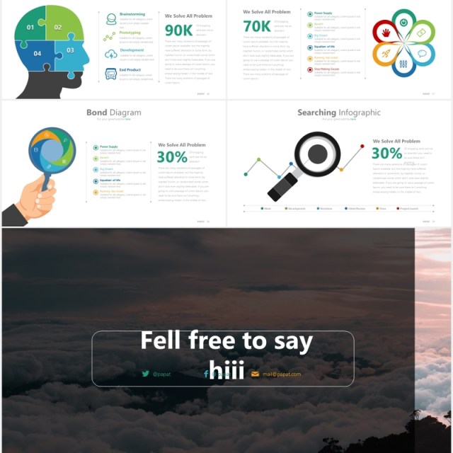 商务拼图工作通用PPT信息图表模板素材pappat powerpoint template 商务拼图工作通用PPT信息图表模板素材pappat powerpoint template