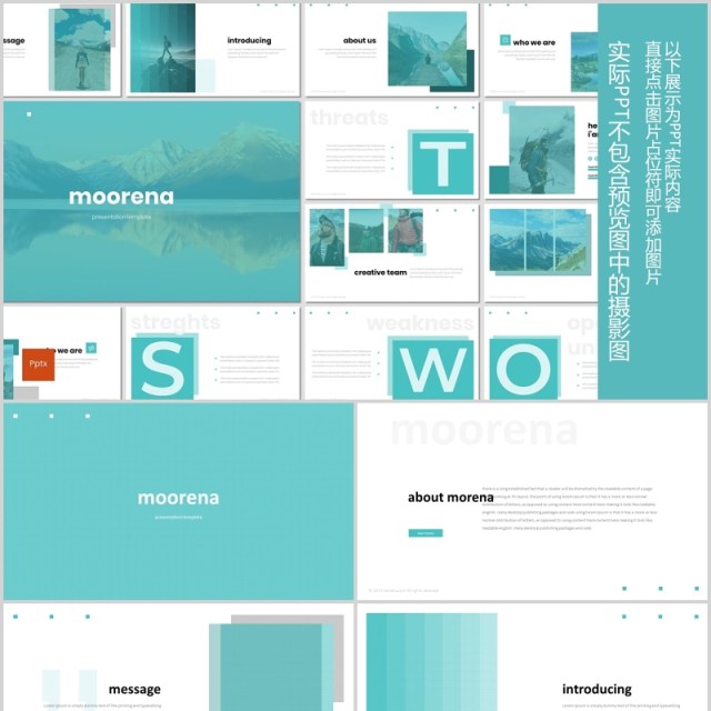 旅游商业项目计划书信息图表PPT版式模板Moorena  Powerpoint Template