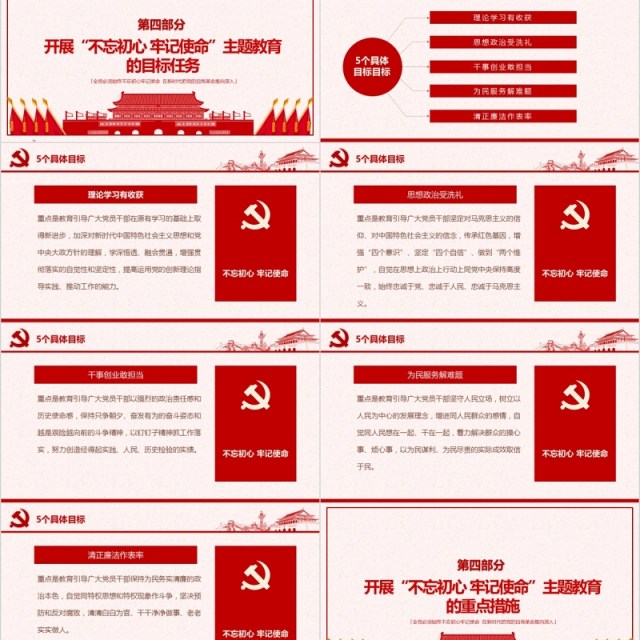 开展第二批不忘初心牢记使命主题教育党课PPT模板含讲稿 开展第二批不忘初心牢记使命主题教育党课PPT模板含讲稿