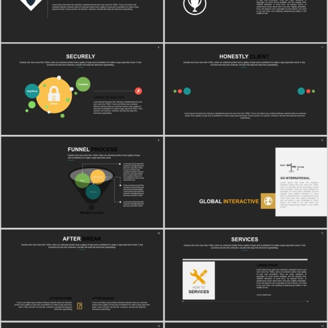 实用工作汇报PPT版式设计信息图表模板Baloon - Powerpoint Template