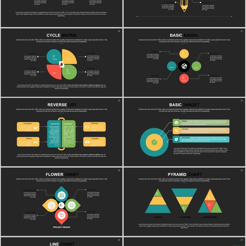 实用工作汇报PPT版式设计信息图表模板Baloon - Powerpoint Template