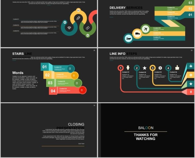 实用工作汇报PPT版式设计信息图表模板Baloon - Powerpoint Template 实用工作汇报PPT版式设计信息图表模板Baloon - Powerpoint Template