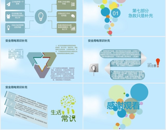 专业技术培训安全用电教育主题PPT模板 专业技术培训安全用电教育主题PPT模板