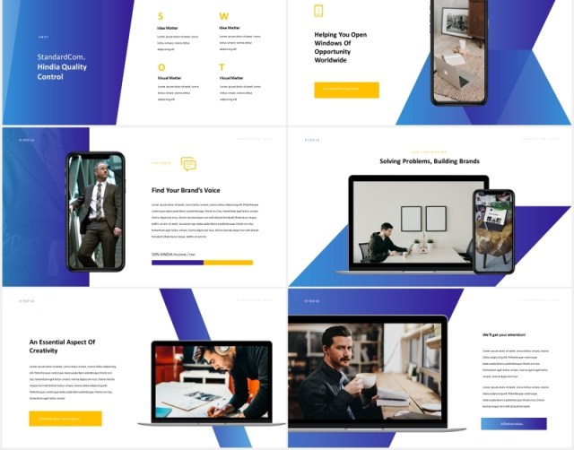 企业公司简介宣传展示PPT模板Hindia - Corporate Style Powerpoint Template