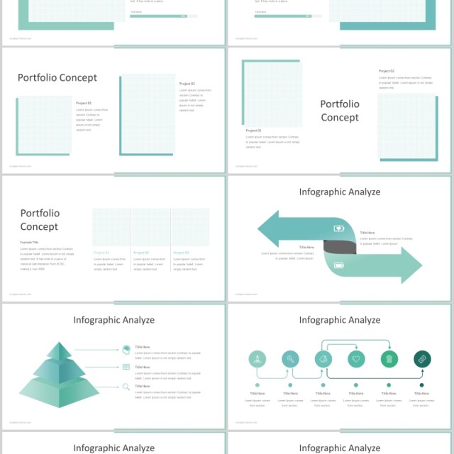 企业简介公司历程时间轴PPT版式模板Complex - Powerpoint Template