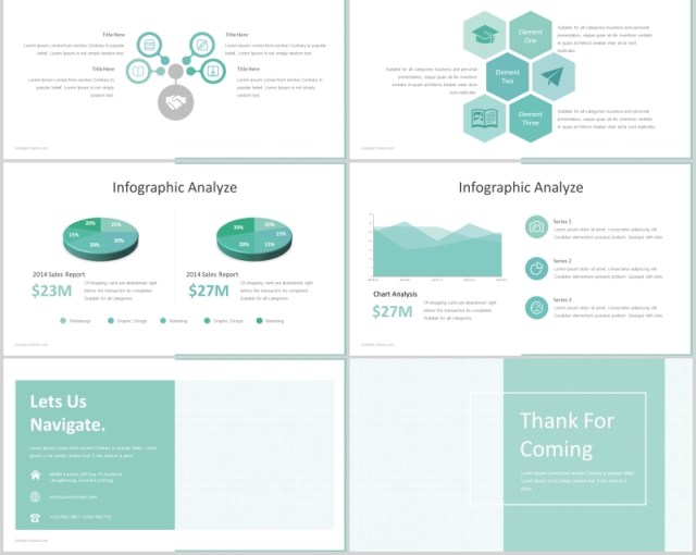 企业简介公司历程时间轴PPT版式模板Complex - Powerpoint Template