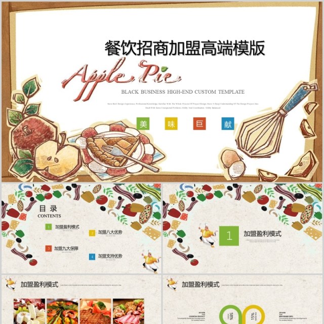 餐饮美食招商加盟策划书高端PPT模板 餐饮美食招商加盟策划书高端PPT模板