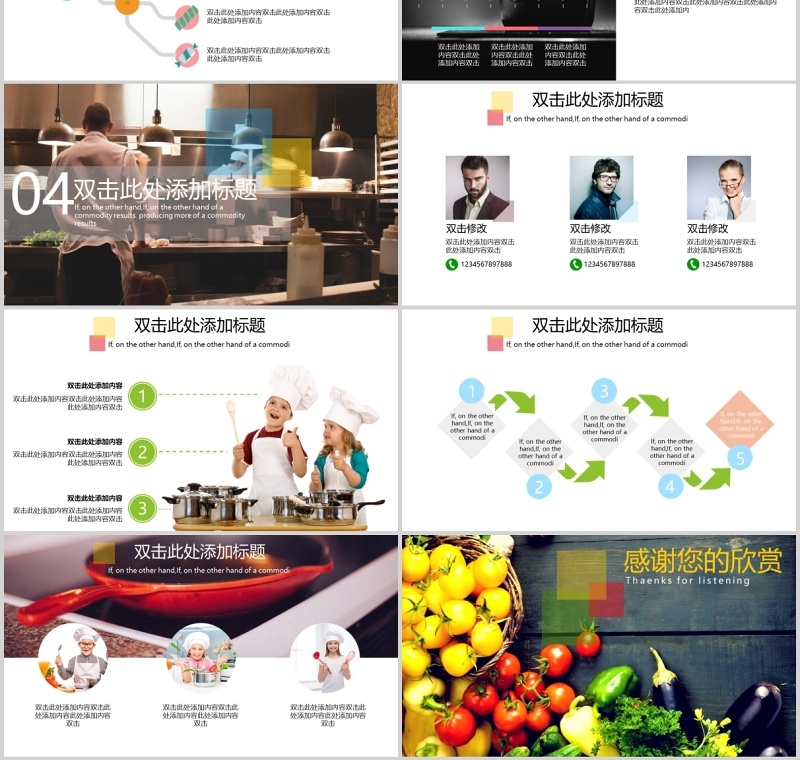 餐饮美食主题报告PPT模板