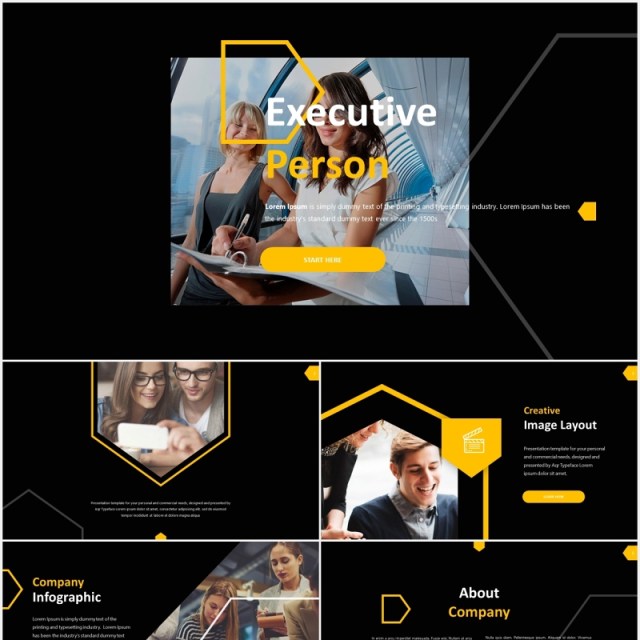 管理层领导项目报告总结汇报PPT图表素材模板executive person powerpoint template