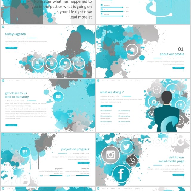 创意个性水墨个人简历竞聘求职工作汇报PPT模板Elogue - Powerpoint Template 创意个性水墨个人简历竞聘求职工作汇报PPT模板Elogue - Powerpoint Template