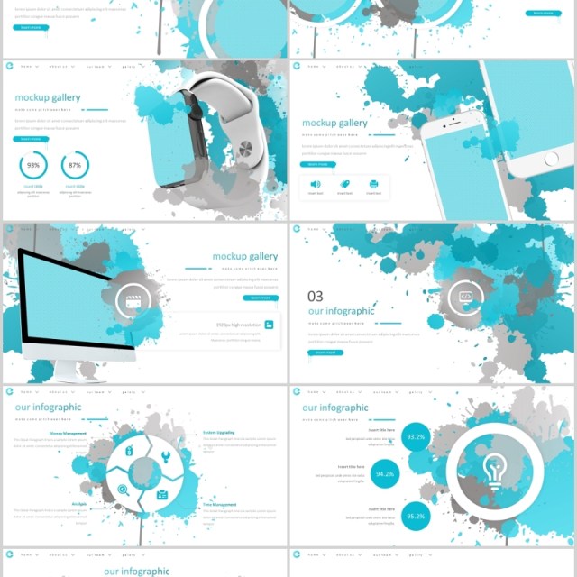 创意个性水墨个人简历竞聘求职工作汇报PPT模板Elogue - Powerpoint Template