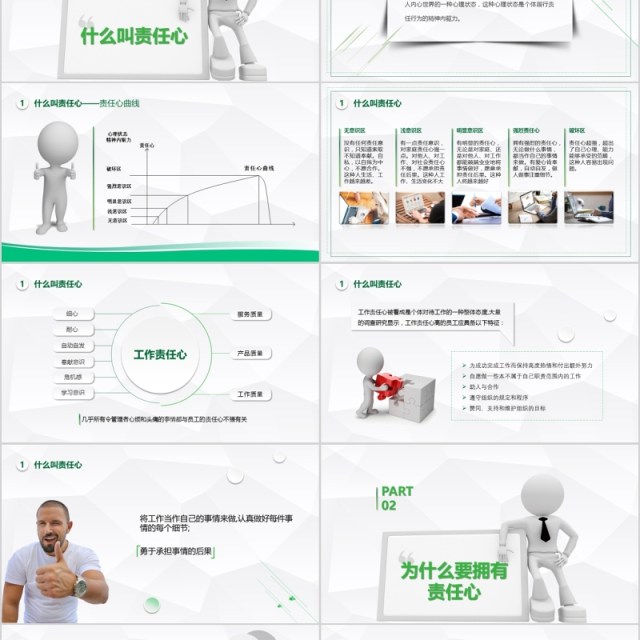 绿色微粒体如何提高工作责任心员工心态企业管理培训PPT模板 绿色微粒体如何提高工作责任心员工心态企业管理培训PPT模板