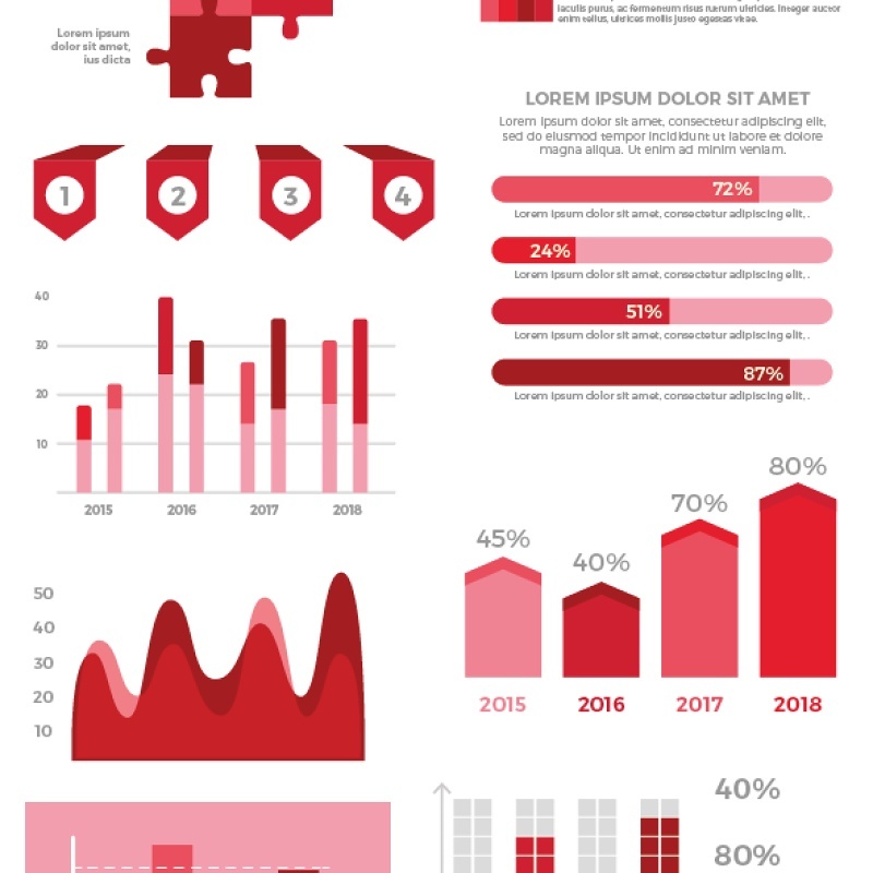 红色专业信息海报/PPT图形元素海报/PPT可编辑矢量素材