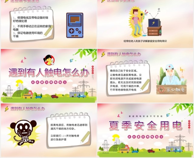 夏季安全用电教育培训课件PPT模板 夏季安全用电教育培训课件PPT模板