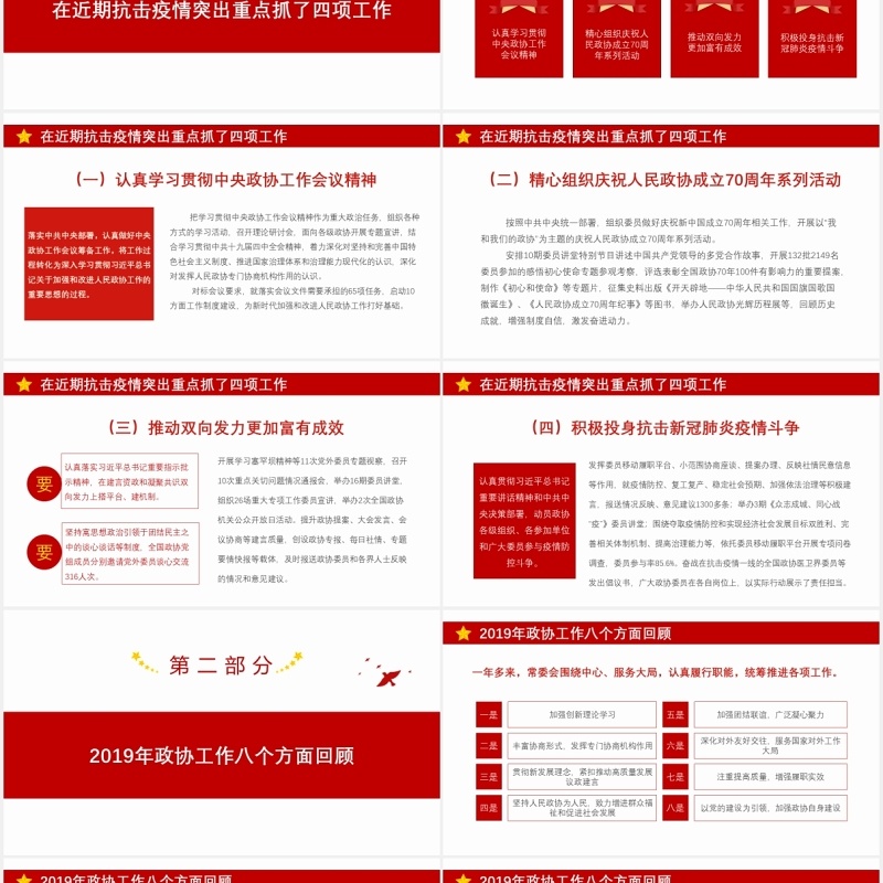 全国政协工作报告聚焦两会学习解读党建PPT模板