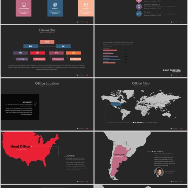 时尚幻想风格工作计划PPT信息图表模板MY FANTASY Powerpoint