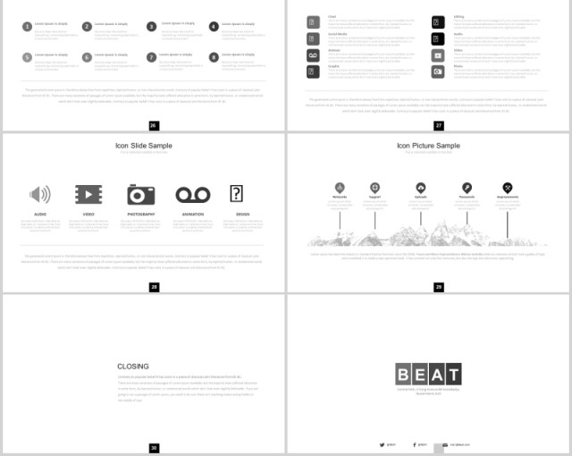 灰色产品手机模型展示PPT图片排版设计素材模板Beaty Powerpoint