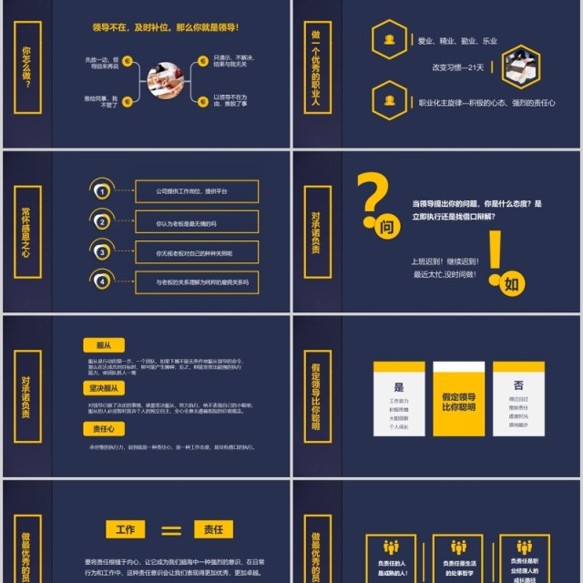 企业员工爱岗敬业与责任心心态培训PPT模板