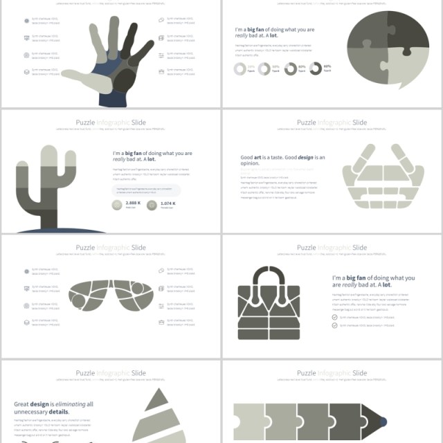 拼图PPT信息图表模板PUZZLE PowerPoint Infographics Slides 拼图PPT信息图表模板PUZZLE PowerPoint Infographics Slides